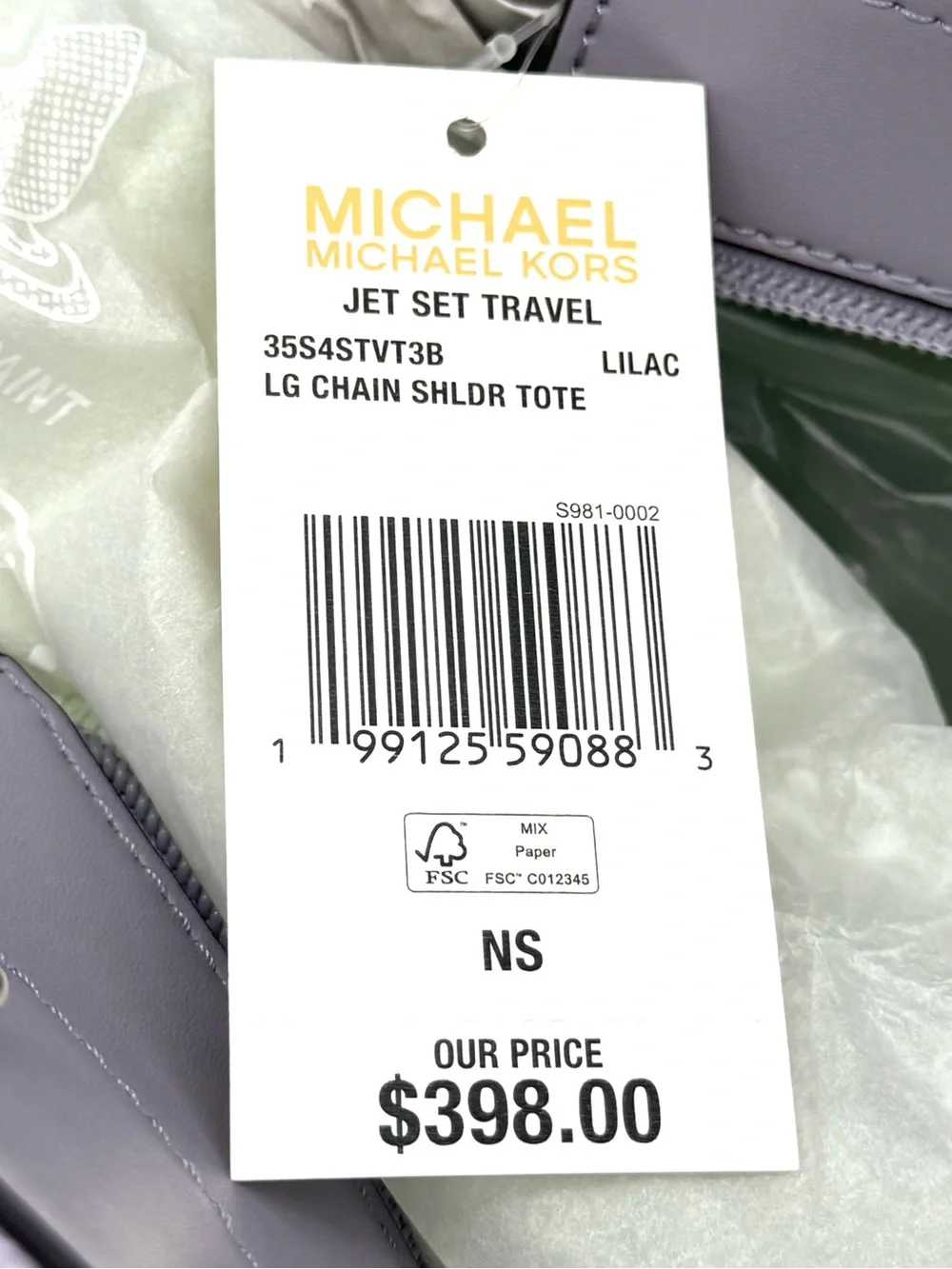 Michael Kors Jet Set Large Signature Logo Shoulder Bag - Lilac